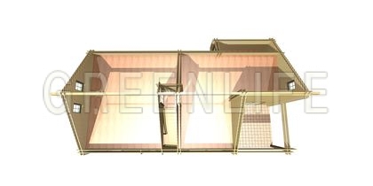 Maison en kit en bois - vue de haut