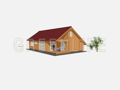 Maison bois en kit Louisa 3D