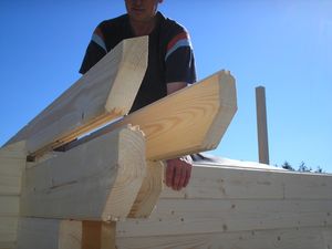 construction de la maison en bois en kit louisa