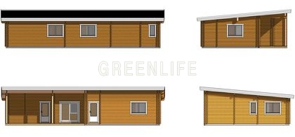 Plans 4 facades de la maison bois STELLA